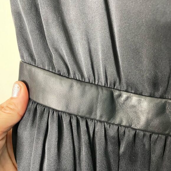 Alice + Olivia Boat Neck Mini Open Back Dress in Black - Picture 6 of 6